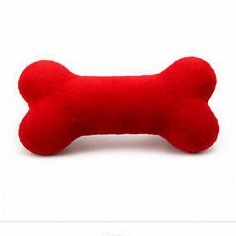 Squeaky Plush Bone