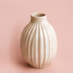 Ribbed Ceramic Vase